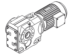 Мотор редуктор коническо-цилиндрический RO7 63